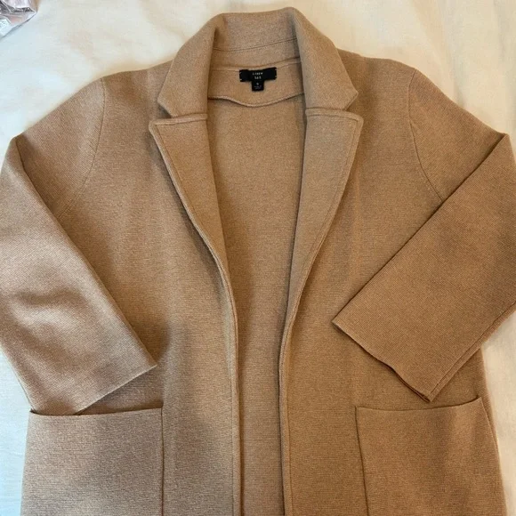Jcrew - sweater blazer (S) Tan Knit Sweater - Picture 2 of 6